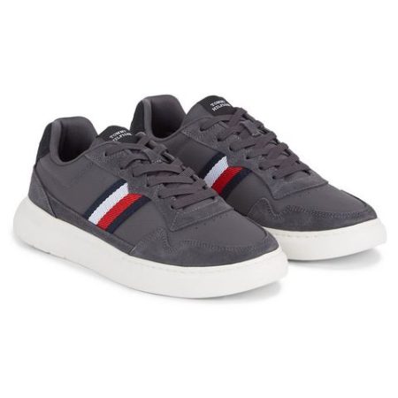 Tommy Hilfiger Sneakers LIGHT CUPSOLE LTH MIX STRIPES met gepolsterde schaprand