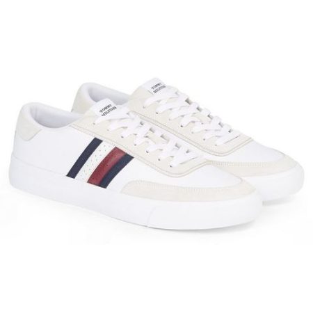 Tommy Hilfiger Sneakers TH CUPSET RWB LTH met zijstrepen