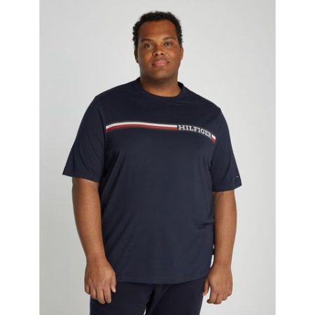 Tommy Hilfiger T-shirt BT-CHEST STRIPE TEE-B Grote maten met logo-borduurwerk