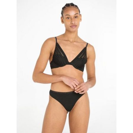 Tommy Hilfiger Underwear Beugel-bh LIGHTLY LINED WIRED PLUNGE met contrasterende naden in labelkleuren op de schouderbandjes