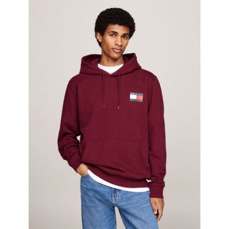 TOMMY JEANS Sweatshirt TJM REG ESSENTIAL FLAG HOOD EXT met bedrukte merklogo op borsthoogte