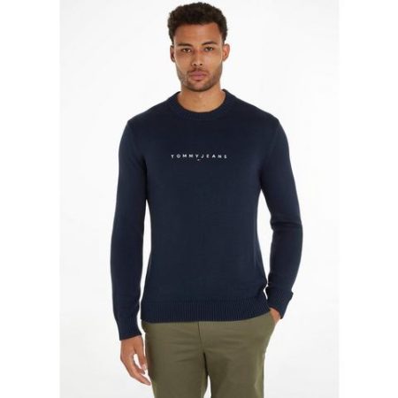 TOMMY JEANS Trui met ronde hals TJM SLIM LINEAR LOGO SWEATER