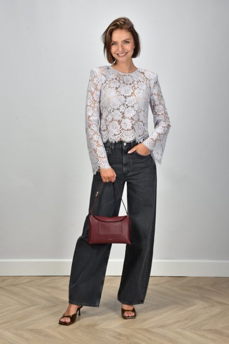 Self Portrait top SS25-049TA-L lilac