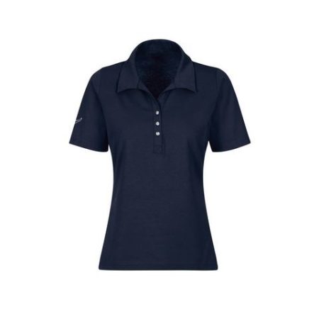 Trigema Poloshirt TRIGEMA poloshirt van katoen met kristallen (1-delig)