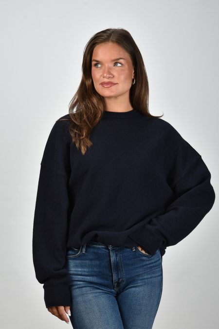 Extreme Cashmere trui Crew Hop 53 navy