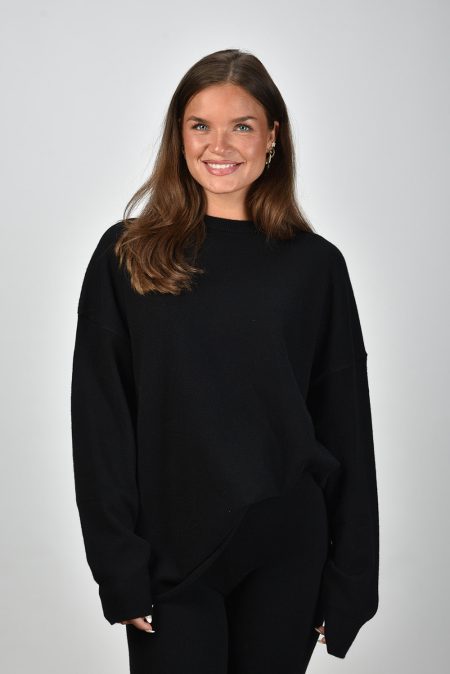 Extreme Cashmere trui Crew Hop 53 raven