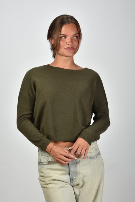 Les Tricots de Lea trui Monroe 37088 khaki