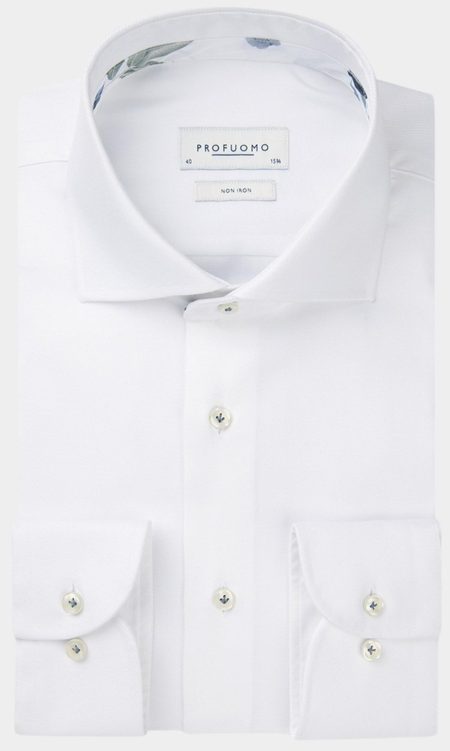 Profuomo Business hemd lange mouw Wit PPWH10014A/2