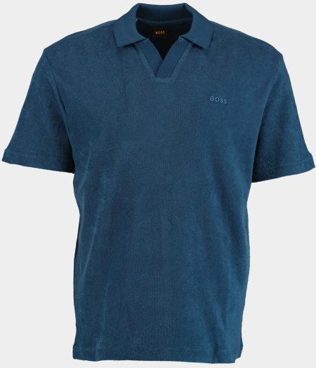 BOSS Orange Polo korte mouw Blauw Pe_doubletowel 10258111 01 50539869/466