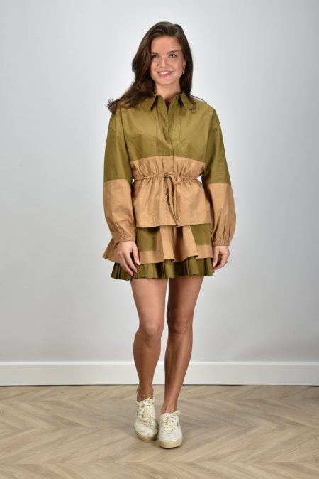 Ulla Johnson rok Jaqueline SP250303 sahara colorblock