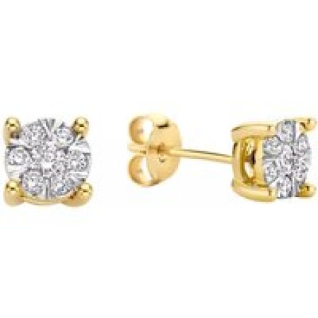 Isabel Bernard Oorbellen - De la Paix Hanaé 14 karat stud ear studs  diamond in gold