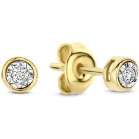 Isabel Bernard Oorbellen - De la Paix Inaya 14 karat gold ear studs with diam in gold