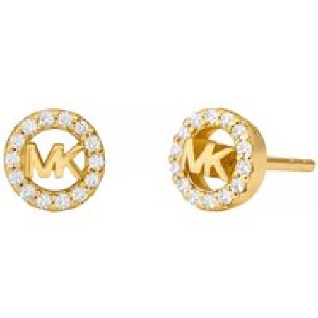 Michael Kors Oorbellen - Michael Kors 14K Gold Sterling Silver Logo Stud in gold