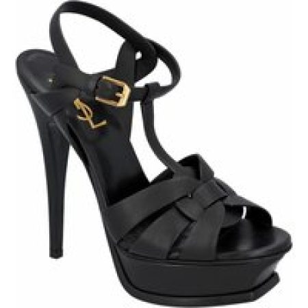 Saint Laurent Sandalen - Tribute Platform Sandals Black in zwart