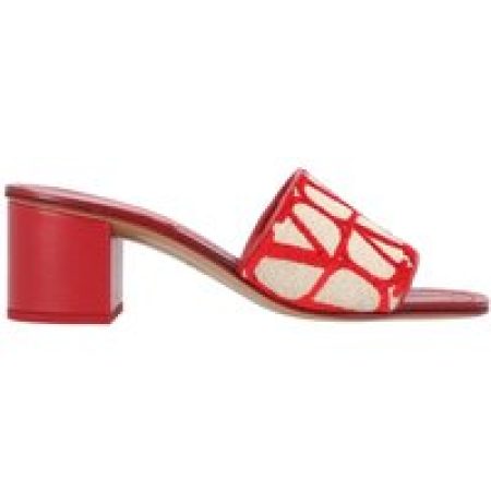 Valentino Garavani Sandalen - Vlogo Heel Slides Red in rood
