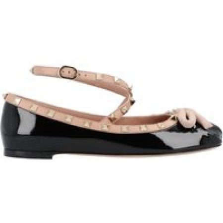 - Rockstud Ballerina Shoes Black in zwart