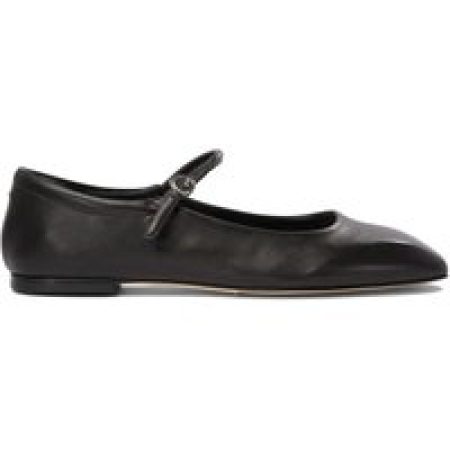 - Pointed Toe Ballerinas With Slim Instep Strap in zwart