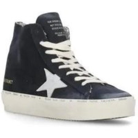 Golden Goose Sneakers - Blue Suede Leather High Top Sneakers in zwart