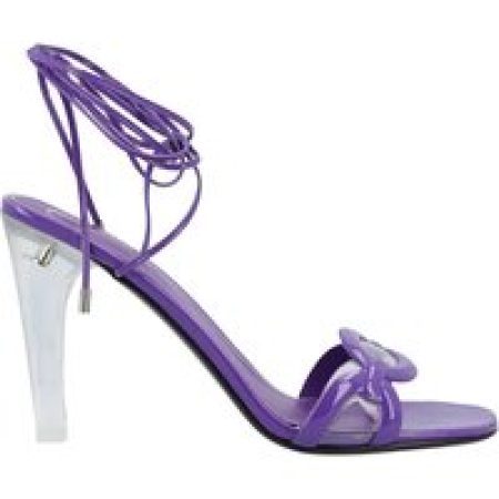 Valentino Garavani Sandalen - Purple Leather Chain Sandals Purple in paars