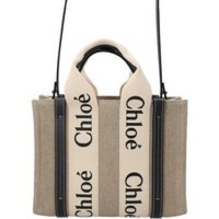 Chloé Shoppers & Totes - Small Woody Tote Bag Black in beige