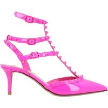 Valentino Garavani Hoge hakken - Calfskin Open Pumps Pink in roze