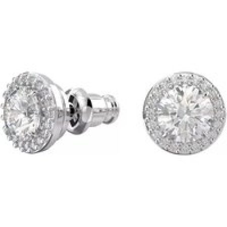 Swarovski Oorbellen - Constella Round cut Pavé Rhodium plated in silver