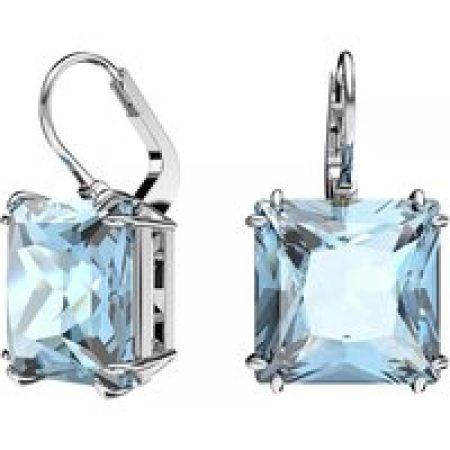 Swarovski Oorbellen - Millenia drop Square cut Rhodium plated in silver