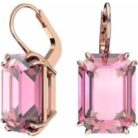 Swarovski Oorbellen - Millenia drop Octagon cut gold-tone plated in pink