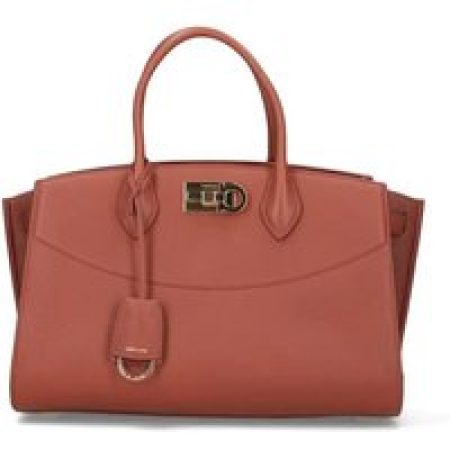 Salvatore Ferragamo Shoppers & Totes - Studio Soft Large Bag – Brown in bruin