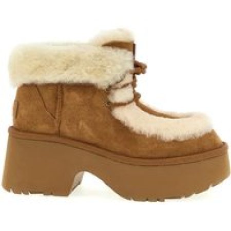 UGG Boots - 'Esmee Lace Up' Ankle Boots in beige