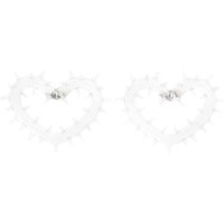 Hugo Oorbellen - Clear Spiky Heart Hoops Earrings