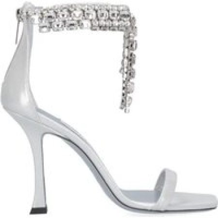 Jimmy Choo Sandalen - "Verity 100" Rhinestone Slingback Sandals Silver in wit