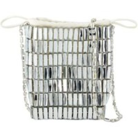 self-portrait Hobo bags - Crystal Mini Crossbody - Metal - Silver in wit