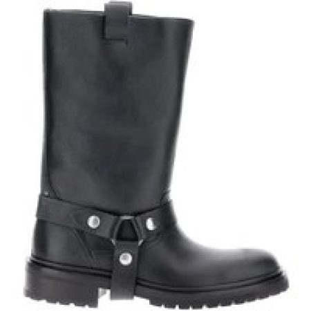 Golden Goose Boots - Distressed Black Leather Kurt Boots With Silver Ac in zwart