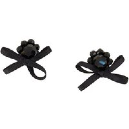 Simone Rocha Oorbellen - Petite Daisy Earrings - Crystal - Black in multi