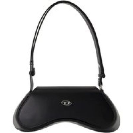 Diesel Hobo bags - Play Shoulder Bag - Leather - Black in zwart
