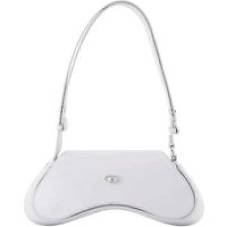 Diesel Hobo bags - Play Shoulder Bag - Leather - Grey in wit