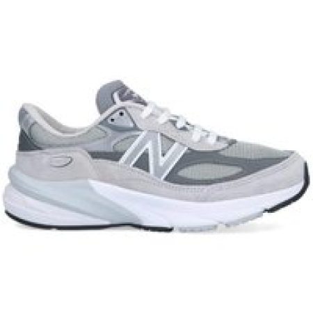 New Balance Low-Top Sneakers - Tonal Grey Leather And Mesh Sneakers in grijs