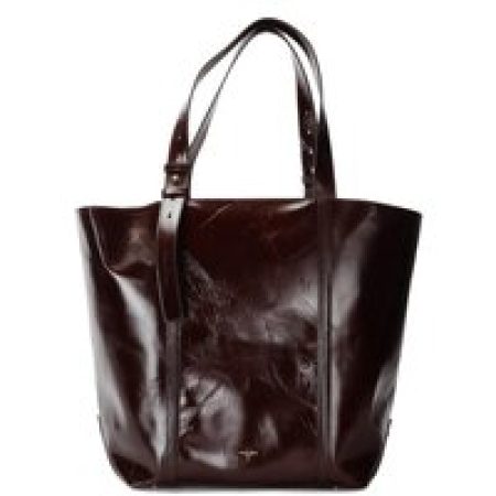 Golden Goose Shoppers & Totes - Bag 24.7 Ew Shiny Wavy Leather Body Gold Meta in bruin