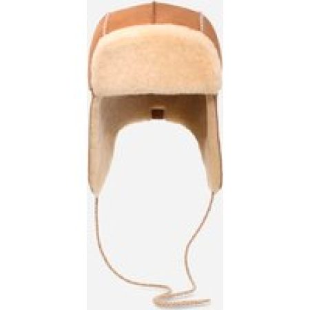 UGG® Stitched Sheepskin-muts met oorflappen in Brown