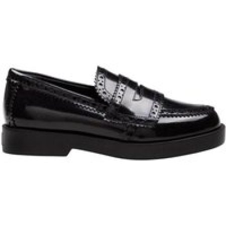 - Leather Loafer In Black in zwart