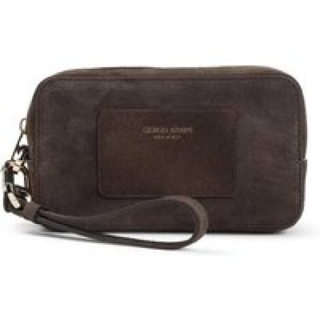 Giorgio Armani Heuptassen - Brown Leather Belt Bag With Zip Closure in bruin