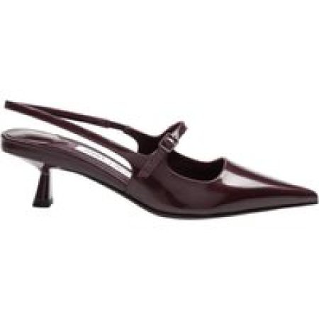 Jimmy Choo Hoge hakken - Didi 45 Slingback In Brushed Leather in rood