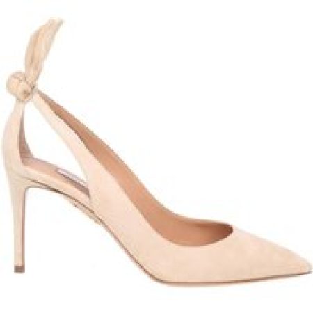 Aquazzura Hoge hakken - Bow Tie Pump In Nude Suede in beige
