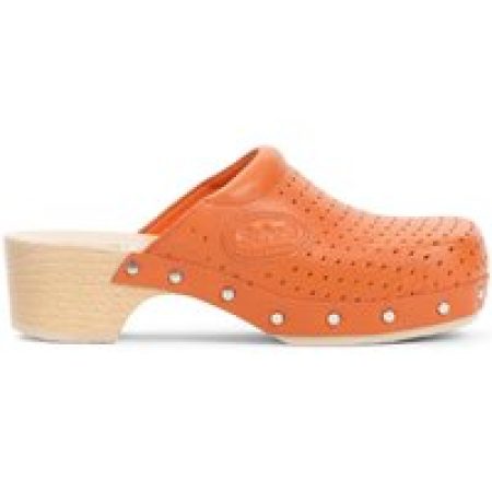 Balenciaga Slippers & Mules - Perforated Calf Leather Slippers in oranje