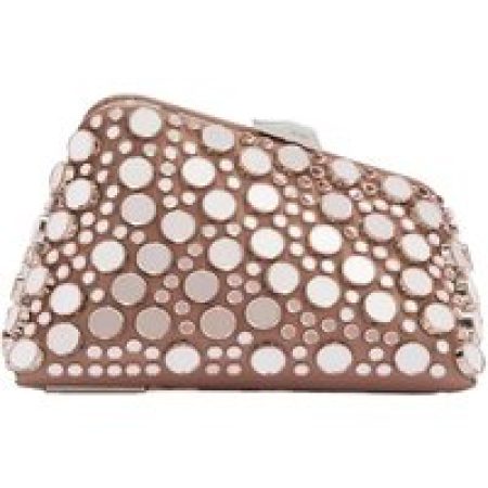 The Attico Clutches - Mud-Calf Leather Mini Clutch With Shiny Studs in bruin