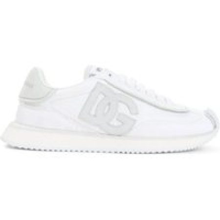 Dolce&Gabbana Low-Top Sneakers - Low-Profile Sneakers With Textured Logo Detail in wit