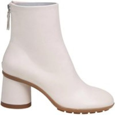 Agl Boots - Curvy Ankle Boots In Chalk Color Leather in wit