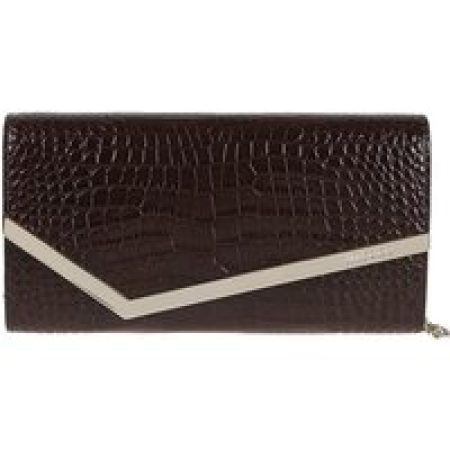 Jimmy Choo Clutches - Leather And Tpu Handbag in bruin