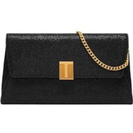 Tom Ford Clutches - Glitter-Finish Black Clutch in zwart